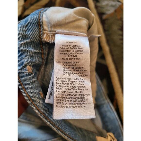 Madewell High Rise Slim Crop Boyjean Dumas Wash Ripped Edition Women's 25 - Picture 4 of 4